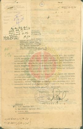 Permohonan tanah pemerintah di Sorosutan Umbulharjo untuk pembangunan Perumahan Karyawan Kotamady...