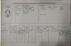 Bendel data kepegawaian Kantor Wilayah Departemen Penerangan Provinsi Daerah Istimewa Yogyakarta ...