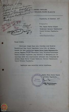 Laporan tahunan Kanwil Ditjen Transmigrasi Prop aerah Istimewa Aceh th 1977/1978