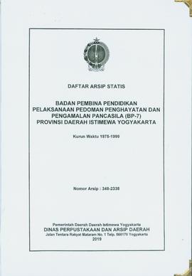 DAFTAR ARSIP STATIS BADAN PEMBINA PENDIDIKAN PELAKSANAAN PEDOMAN PENGHAYATAN DAN PENGAMALAN PANCA...