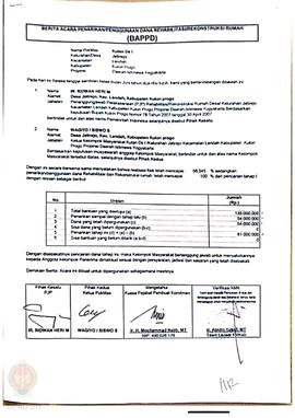 Berita Acara Penarikan/Penggunaan Dana Rehabilitasi/Rekonstruksi Rumah (BAPPD) Rusak Berat, Nama ...