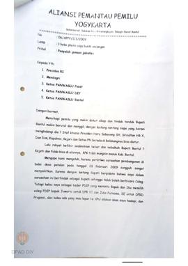 Laporan tentang penyalahgunaan jabatan.