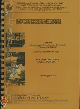 Laporan Rencana Kegiatan Pendampingan Rehabilitasi dan Rekonstruksi Daerah Istimewa Yogyakarta (P...