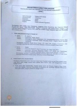 Amandemen Surat Perjanjian Penyaluran Bantuan Rehabilitasi dan Rekonstruksi Rumah (SPPB),  Nama K...