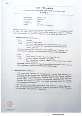 Surat Perjanjian Penyaluran Bantuan Rehabilitasi dan Rekonstruksi Rumah (SPPB),  Nama Kelompok Jo...