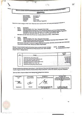 Berita Acara Penarikan/Penggunaan Dana Rehabilitasi/Rekonstruksi Rumah (BAPPD) Rusak Berat, Nama ...