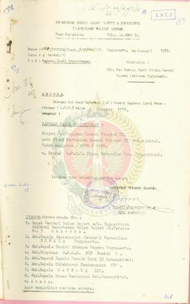 Laporan hasil pemeriksaan proyek pada Dinas Pertanian Kab. Gunungkidul.