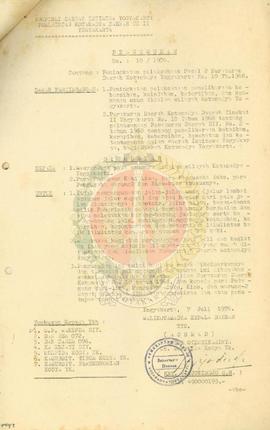 Pengumuman No 10/1976 tentang peningkatan pelaksanaan Peraturan Pemerintah Dati II Kotamadya YK N...