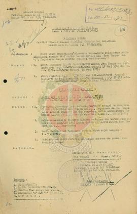 Surat perintah melaksanakan administrasi keuangan Laksus Kopkamtib di Jawa Tengah.