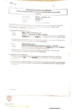 Amandemen Surat Perjanjian Penyaluran Bantuan Rehabilitasi dan Rekonstruksi Rumah (SPPB),  Nama K...