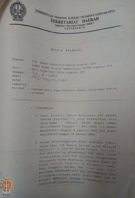 Berkas surat perihal penyerahan tim pembentukan, penataan Pegawai Negeri Sipil, Peralatan dan Kek...