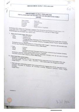 Amandemen Surat Perjanjian Penyaluran Bantuan Rehabilitasi dan Rekonstruksi Rumah (SPPB),  Nama K...