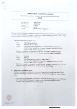 Amandemen Surat Perjanjian Penyaluran Bantuan Rehabilitasi dan Rekonstruksi Rumah (SPPB),  Nama K...