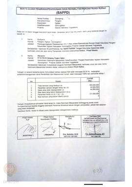 Berita Acara Penarikan/Penggunaan Dana Rehabilitasi/Rekonstruksi Rumah (BAPPD) Rusak Berat, Nama ...