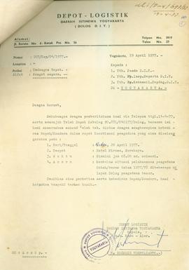 Undangan rapat tentang pembahasan situasi pelaksanaan pangadaan gabah/beras 1977/1978 di beberapa...