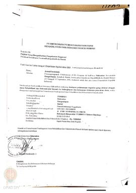 Permohonan Pembayaran Bantuan Rehabilitasi dan Rekonstruksi Rumah, Nama Kelompok Masyarakat Pokma...