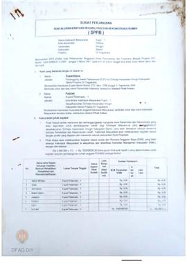 Surat Perjanjian Penyaluran Bantuan Rehabilitasi dan Rekonstruksi Rumah (SPPB), Nama Kelompok Kuj...