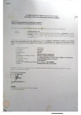 Permohonan Pembayaran Bantuan Rehabilitasi dan Rekonstruksi Rumah, Nama Kelompok Masyarakat Umbul...