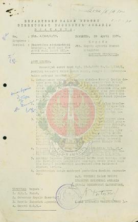 Penertiban administrasi keuangan DIY Dirjend Agraria Jakarta.