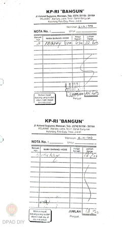 Nota dari KP-RI “Bangun” Pembelian Materai
