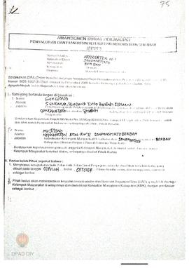 Amandemen Surat Perjanjian Penyaluran Bantuan Rehabilitasi dan Rekonstruksi Rumah (SPPB),  Nama K...