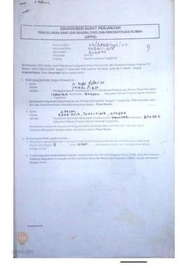 Amandemen Surat Perjanjian Penyaluran Bantuan Rehabilitasi dan Rekonstruksi Rumah (SPPB),  Nama K...