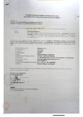 Permohonan Pembayaran Bantuan Rehabilitasi dan Rekonstruksi Rumah, Nama Kelompok Masyarakat Wanuj...