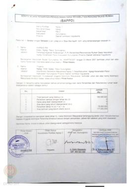 Berita Acara Penarikan/Penggunaan Dana Rehabilitasi/Rekonstruksi Rumah (BAPPD) Rusak Berat, Nama ...