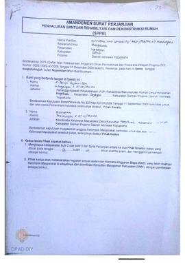 Amandemen Surat Perjanjian Penyaluran Bantuan Rehabilitasi dan Rekonstruksi Rumah (SPPB),  Nama K...