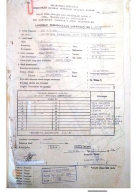 Laporan dari Balai Pengawasan dan Sertifikasi Benih II Jawa Tengah dan DIY tentang laporan pemeri...