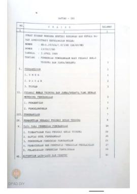 Pemberian penghargaan bagi pegawai bekas Trikora dan Janda/ Dudanya No. SE.1.19/ DJA/ I.0/ 3/ 198...