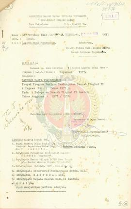 Laporan hasil pemeriksaan proyek bantuan pembangunan Kab. Bantul.