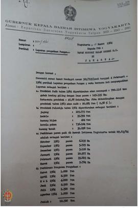 Surat dari Sekretaris Wilayah Daerah Provinsi Daerah Istimewa Yogyakarta Drs. Soemidjan kepada Me...