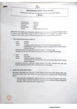 Surat Perjanjian Penyaluran Bantuan Rehabilitasi dan Rekonstruksi Rumah (SPPB), Nama Kelompok But...