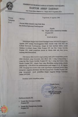 Berkas perihal penyelenggaraan/pelaksanaan apresiasi nasional Pendidikan dan Pelatihan Akuisisi A...
