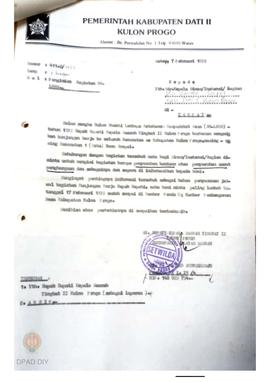 Surat dari Sekretaris Wilayah daerah kepada Sdr. Kepala Dinas/ Instansi/ Bagian Ka. Kantor Sospol...