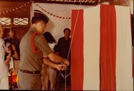 Peresemian Tetenger kesatu oleh Inspektur upacara Danrem Yogyakarta.