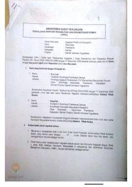 Amandemen Surat Perjanjian Penyaluran Bantuan Rehabilitasi dan Rekonstruksi Rumah (SPPB),  Nama K...