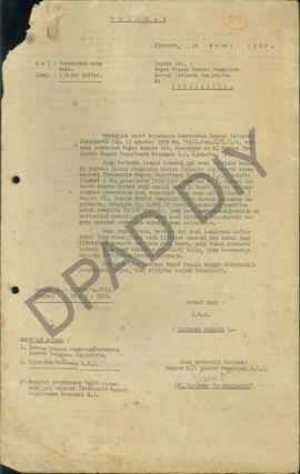 Surat dari Sutrisno Rushadi Siswa Akademi Thessaurie Negara Angkatan V dari Kantor Pengairan DIY ...