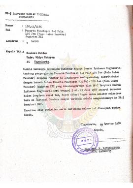 Bendel Daftar Nama Peserta Penataran P-4 Pola 120 jam (Pola Calon Penatar) Angkatan XII yang dapa...