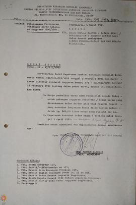 Surat Edaran dari Kepala Kantor Perbendaharan dan Kas Negara (KPKN) Yogyakarta perihal Pelaksanaa...