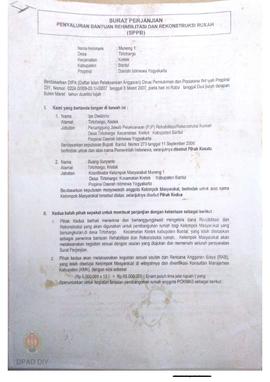 Surat Perjanjian Penyaluran Bantuan Rehabilitasi dan Rekonstruksi Rumah (SPPB),  Nama Kelompok Mu...