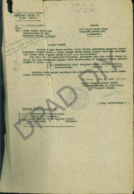 Surat dari Kantor Pengairan Daerah Swatantra Tingkat II Kulon Progo kepada Dinas Pengairan DIY pe...