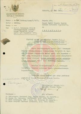 Surat pertanggungjawaban keuangan penanggulangan kemungkinan adanya paceklik di DIY.