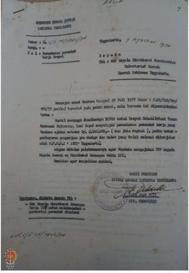 Surat Wakil Gubernur DIY, Sri Paku Alam VIII no. K.5/ I. 24/ 3775/ 78 kepada Kepala Direktorat Pe...