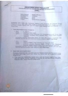 Amandemen Surat Perjanjian Penyaluran Bantuan Rehabilitasi dan Rekonstruksi Rumah (SPPB),  Nama K...