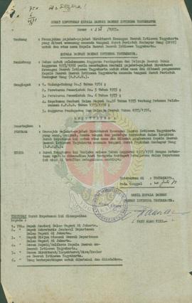 Surat keputusan KDH DIY tentang penunjukan pejabat yang berhak menandatangani SPMU untuk da atas ...