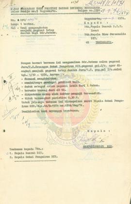 Usul pengangkatan pekerja pemerintah pada dinas/instansi/kantor di DIY.