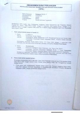 Amandemen Surat Perjanjian Penyaluran Bantuan Rehabilitasi dan Rekonstruksi Rumah (SPPB),  Nama K...