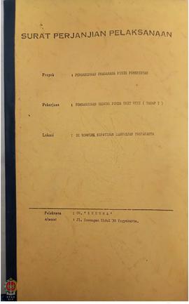 Surat Perjanjian Pelaksanaan Proyek Pembangunan Prasarana Fisik Pemerintah yaitu Pembangunan Gedu...